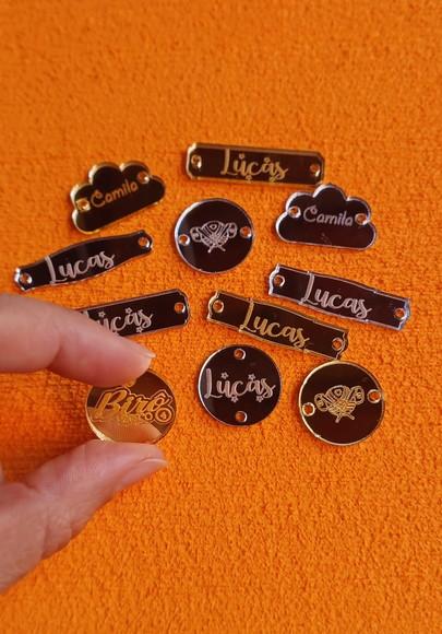 Kit 50 Unid Apliques Acrílico Personalizado