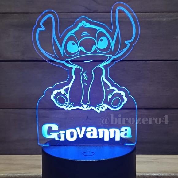 Luminária de Led Personalizada 7 Cores de Luz