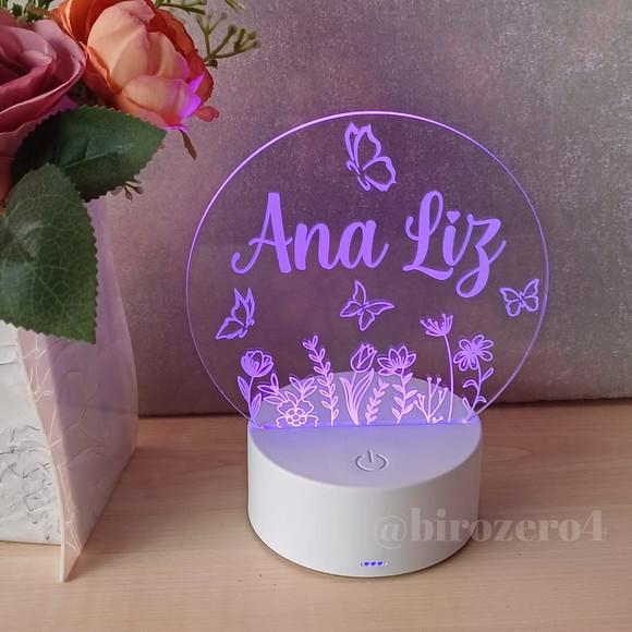 Luminária de Led Personalizada 7 Jogos de Luz