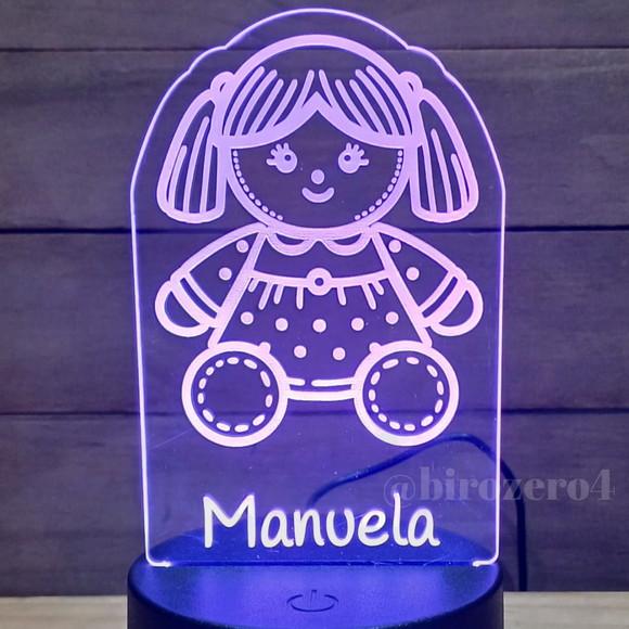 Luminária de Led Personalizada 7 Cores de Luz