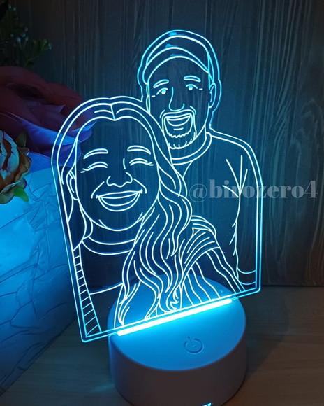 Luminária de Led Personalizada Casal
