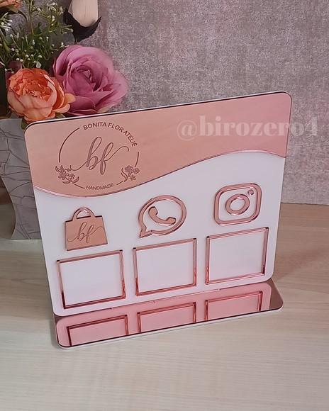 Placa Display com 3 Qr Code
