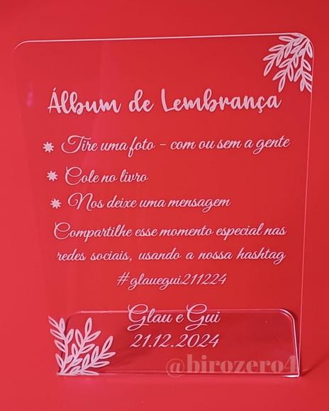 Placa Display Homenagem Personalizada Casamento Eventos
