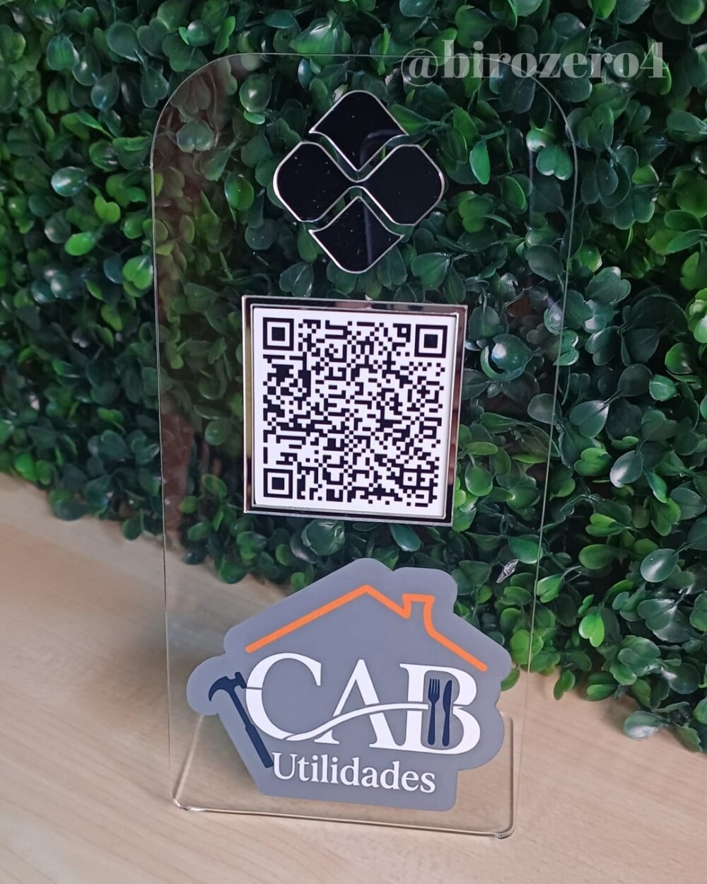 Placa PIX 1 QR Code Personalizada