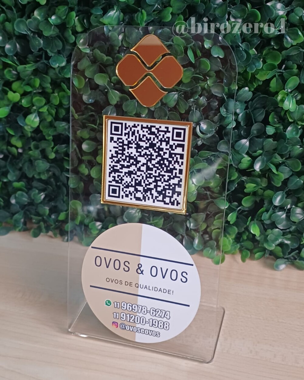 Placa PIX 1 QR Code Personalizada