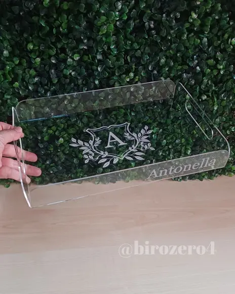 Badeja Acrílico Maternidade Casamento Personalizada