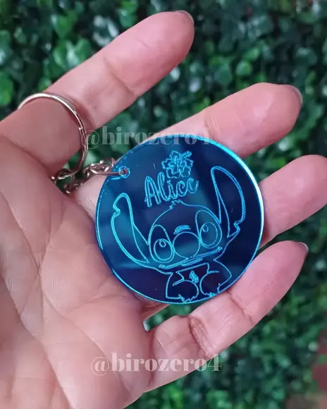 Chaveiro Personalizado Acrílico Espelhado
