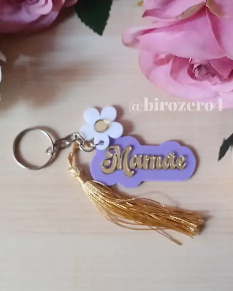 Chaveiros Dia das Mães Especial Acrílico Flor Retrô