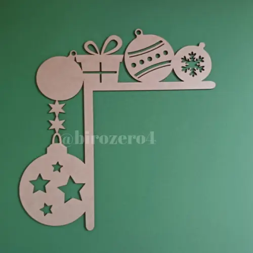 Enfeite de Natal Canto de Porta mdf Colorido
