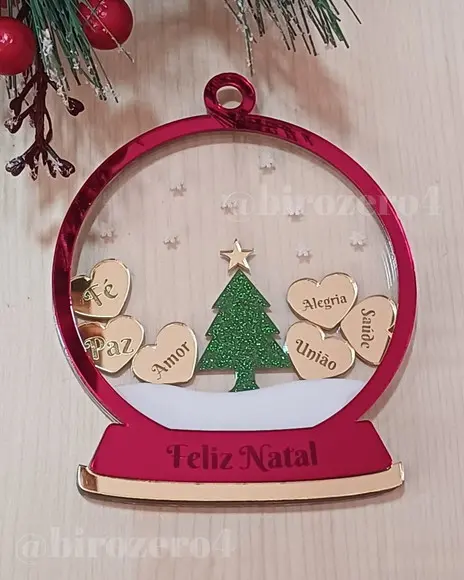 Enfeite de Natal Personalizado Nomes