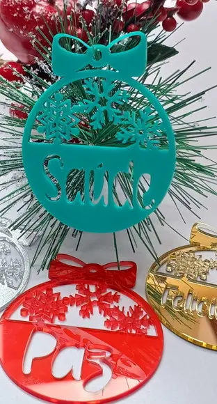 Kit 4 Bolas de Natal Personalizadas