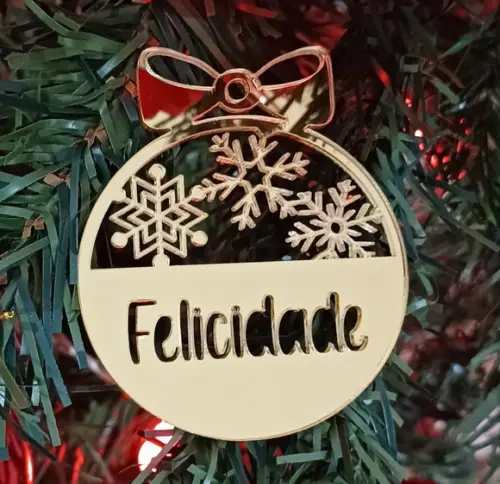 Kit 4 Bolas de Natal Personalizadas