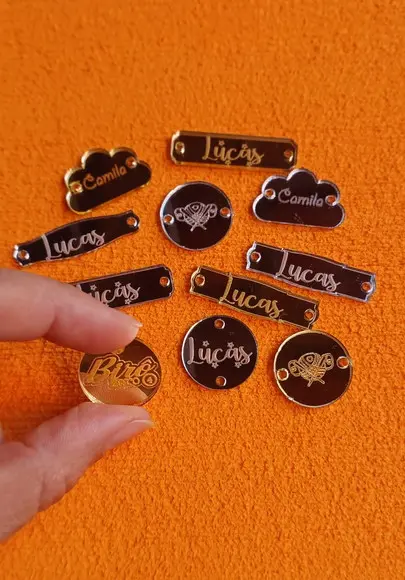 Kit 50 Unid Apliques Acrílico Personalizado
