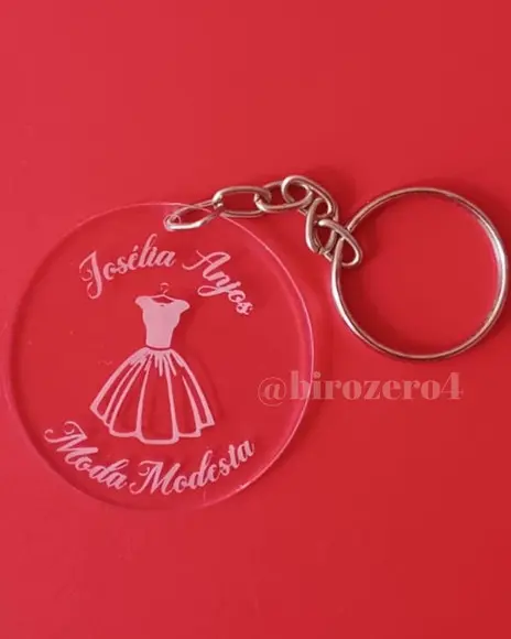 Chaveiro Acrílico Gravação Personalizada