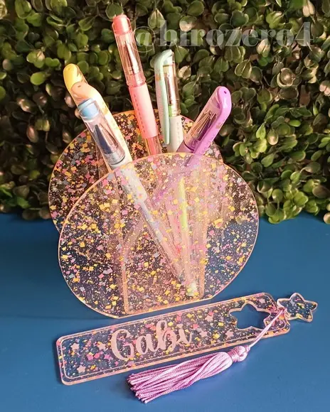 Kit Porta Lápis + Marca Páginas Dia dos Professores