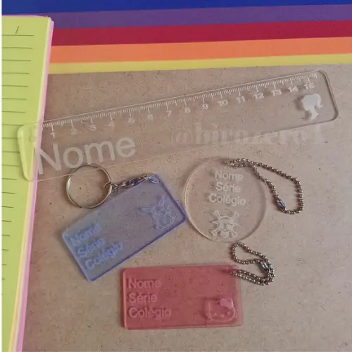 Kit Escolar Personalizado em Acrílico