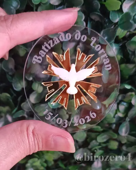 Lembrancinha Imã Personalizado Batizado Espírito Santo