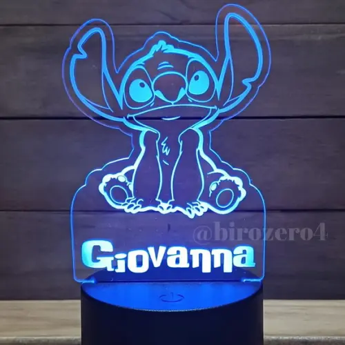 Luminária de Led Personalizada 7 Cores de Luz