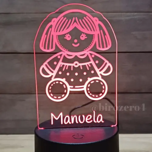 Luminária de Led Personalizada 7 Cores de Luz