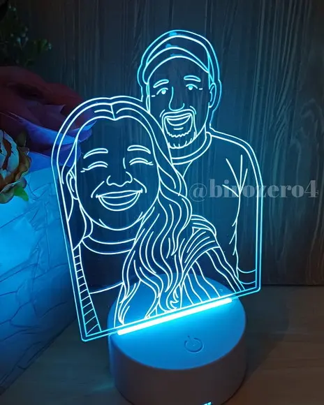 Luminária de Led Personalizada Casal