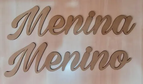 Nome em mdf Cru até 50cm