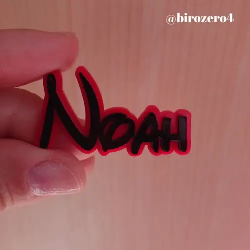 Nome Aplique Acrílico Duplo