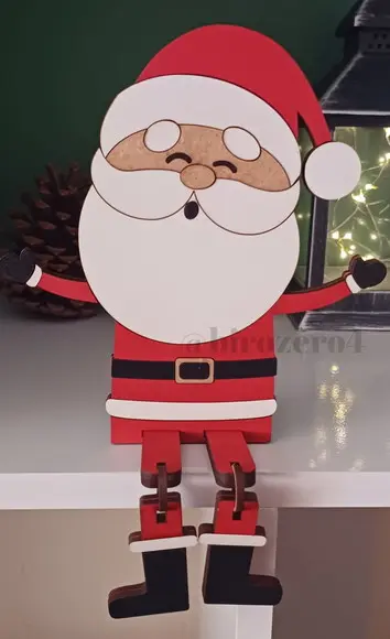 Papai Noel em mdf Colorido