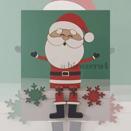 Papai Noel em mdf Colorido