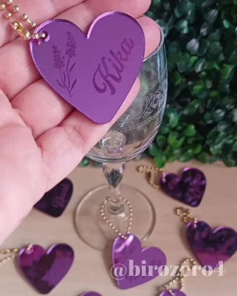 Tag Acrílico para Taça/ Drinks Personalizada