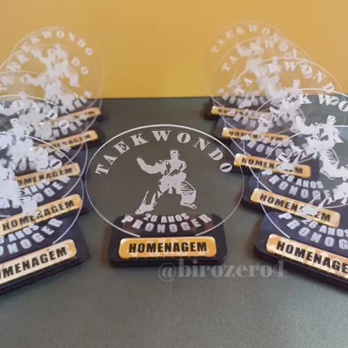 Troféu Homenagem Acrílico Personalizado