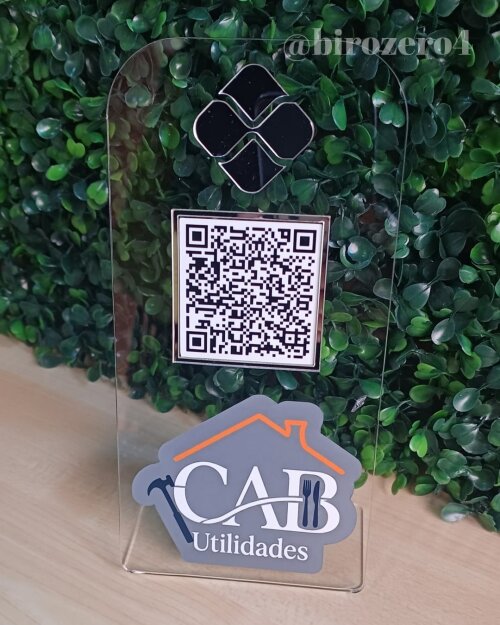 Placa PIX 1 QR Code Personalizada