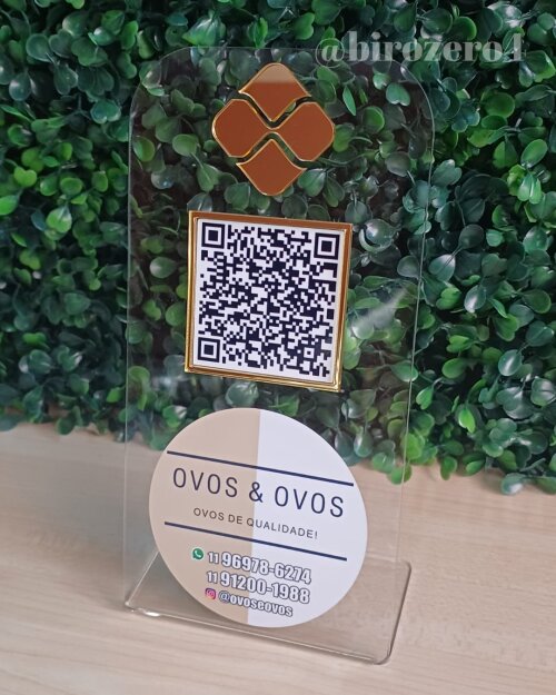 Placa PIX 1 QR Code Personalizada