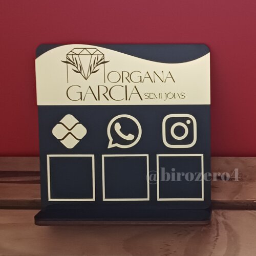 Placa PIX Display com 3 Qr Code personalizado