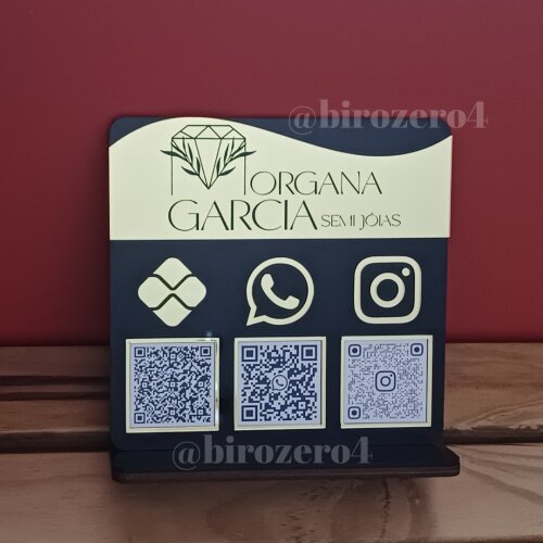 Placa PIX Display com 3 Qr Code personalizado