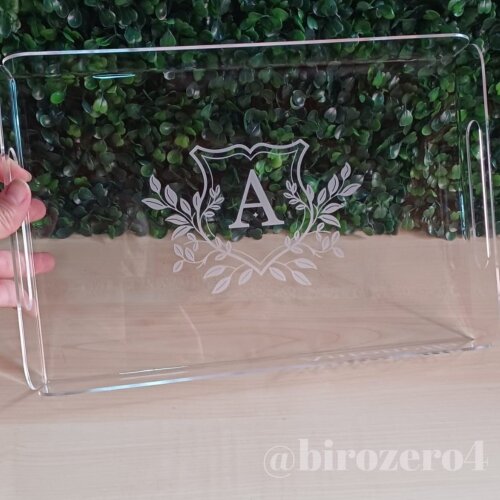 Bandeja em Acrílico Personalizada Kit Higiene Quarto Bebê Decor