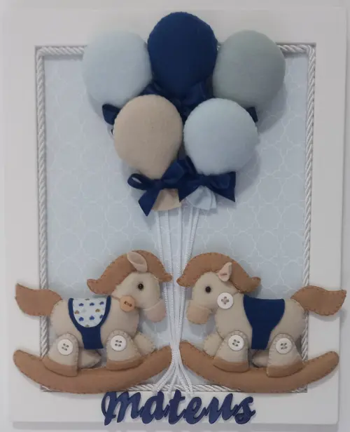 Porta Maternidade em feltro personalizado - Cópia