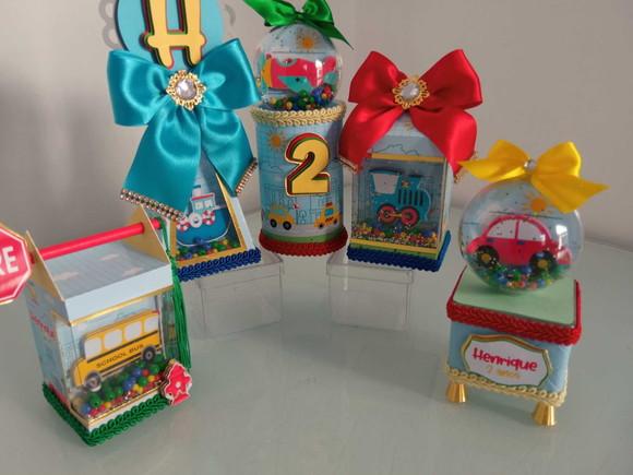 Kit Festa Meios de Transportes Luxo 15 Peças