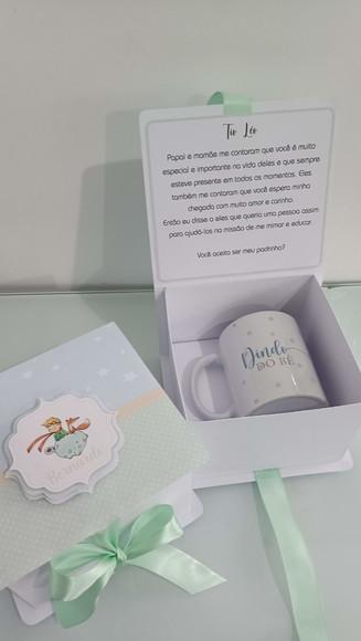 Convite Padrinhos de Batizado c/ Caneca