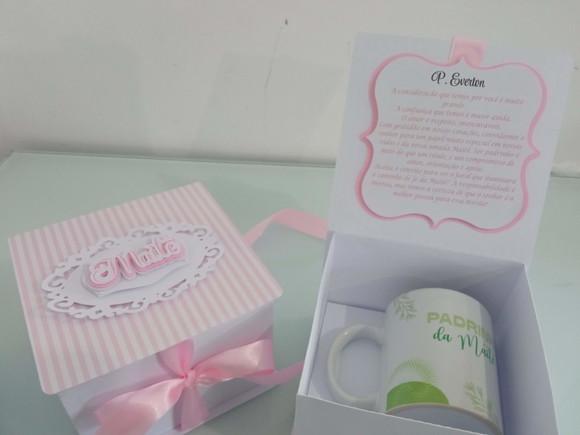 Convite Padrinhos de Batizado c/ Caneca