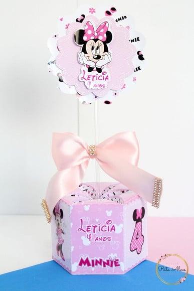 Centro de Mesa Minnie Rosa