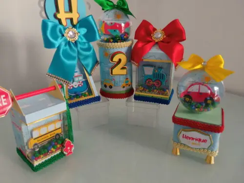 Kit Festa Meios de Transportes Luxo 15 Peças
