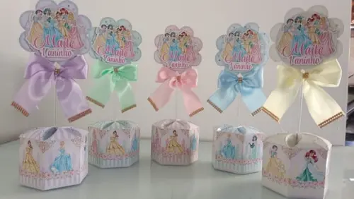 Centro de Mesa Princesas Candy Color