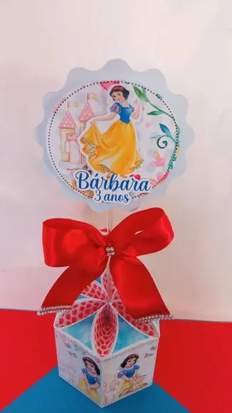 Centro De Mesa Branca De Neve