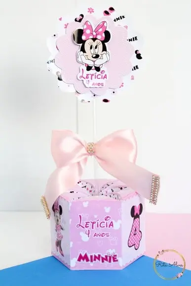Centro de Mesa Minnie Rosa