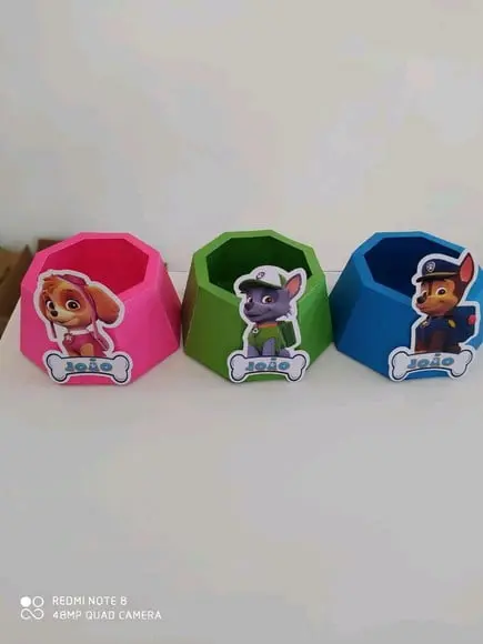Caixa Comedouro/ Tigela Patrulha Canina