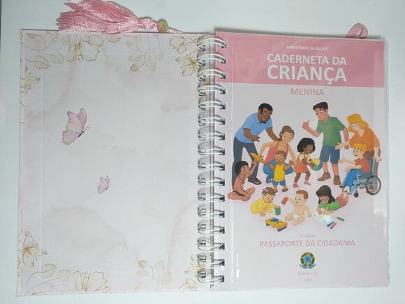 Caderneta de Saúde e Cartão Sus- Floral Borboleta