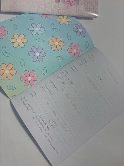 Caderno Agenda Brochura Vintage 2
