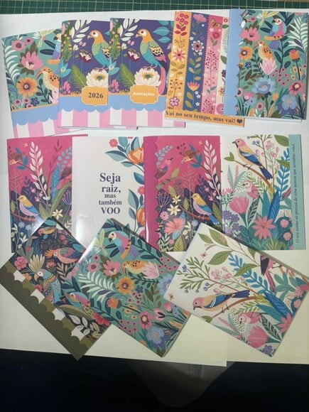 Caderno Brochura A6 Pássaros