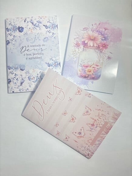 Caderno Brochura Mine -floral