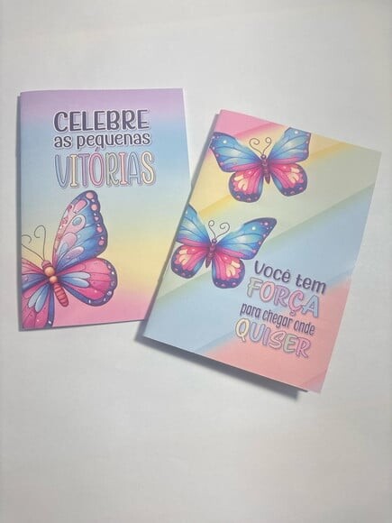 Caderno Brochura Mine -borboletas
